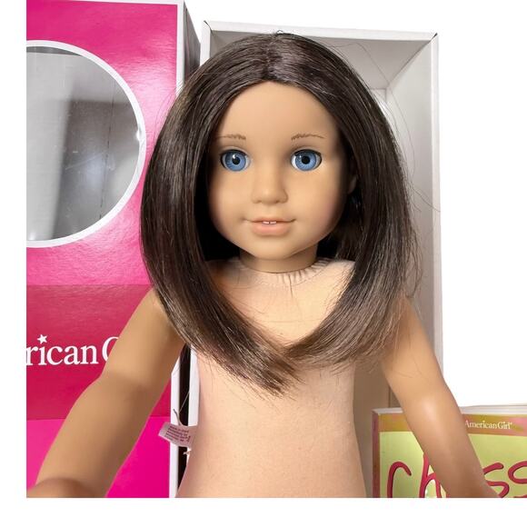 American Girl Of Year Chrissa Doll In Meet Outfit Dress Shoes Panties Book Box - Picture 4 of 12